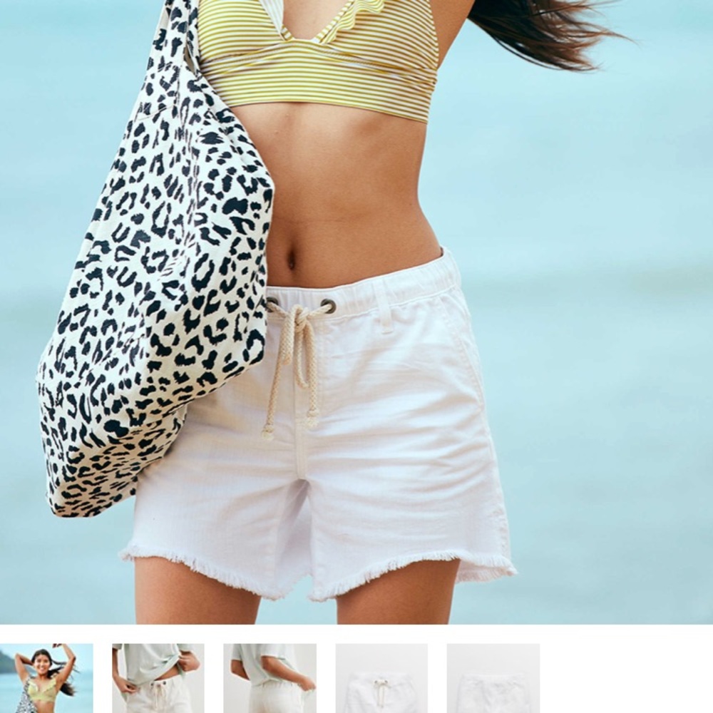 Denim boyfriend shorts